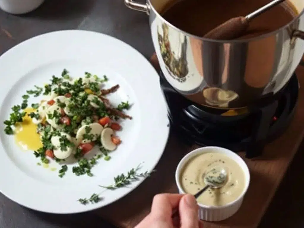 Classic Meat Fondue with Dipping Sauces